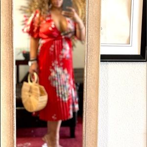 Pretty Little thing Asian red dress.